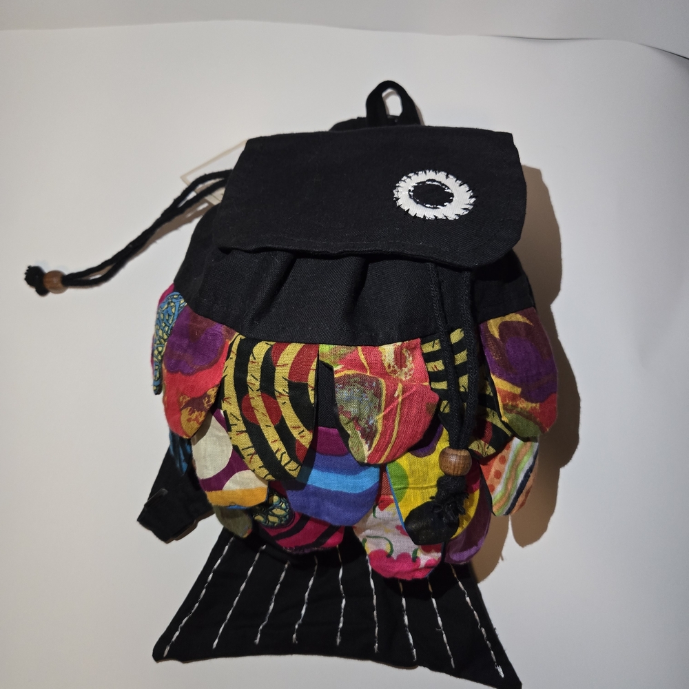 Colorful Patchwork Fish Backpack - image 1